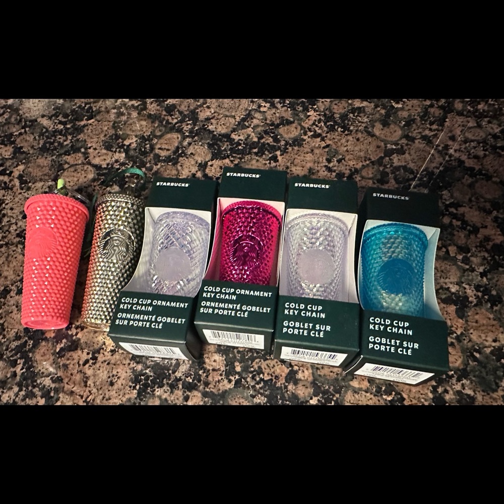 Starbucks mini keychain cold cups